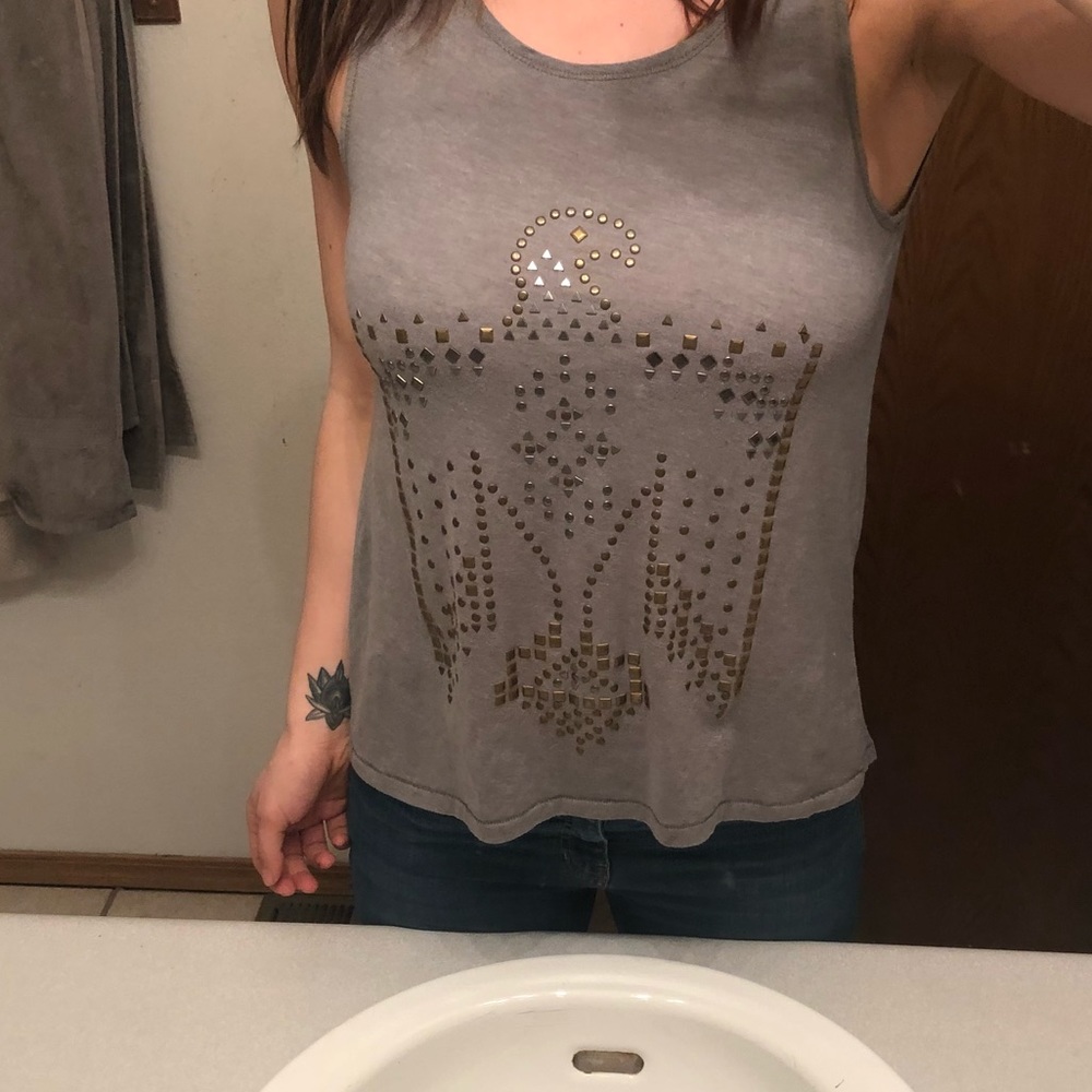 Studded tribal eagle tank